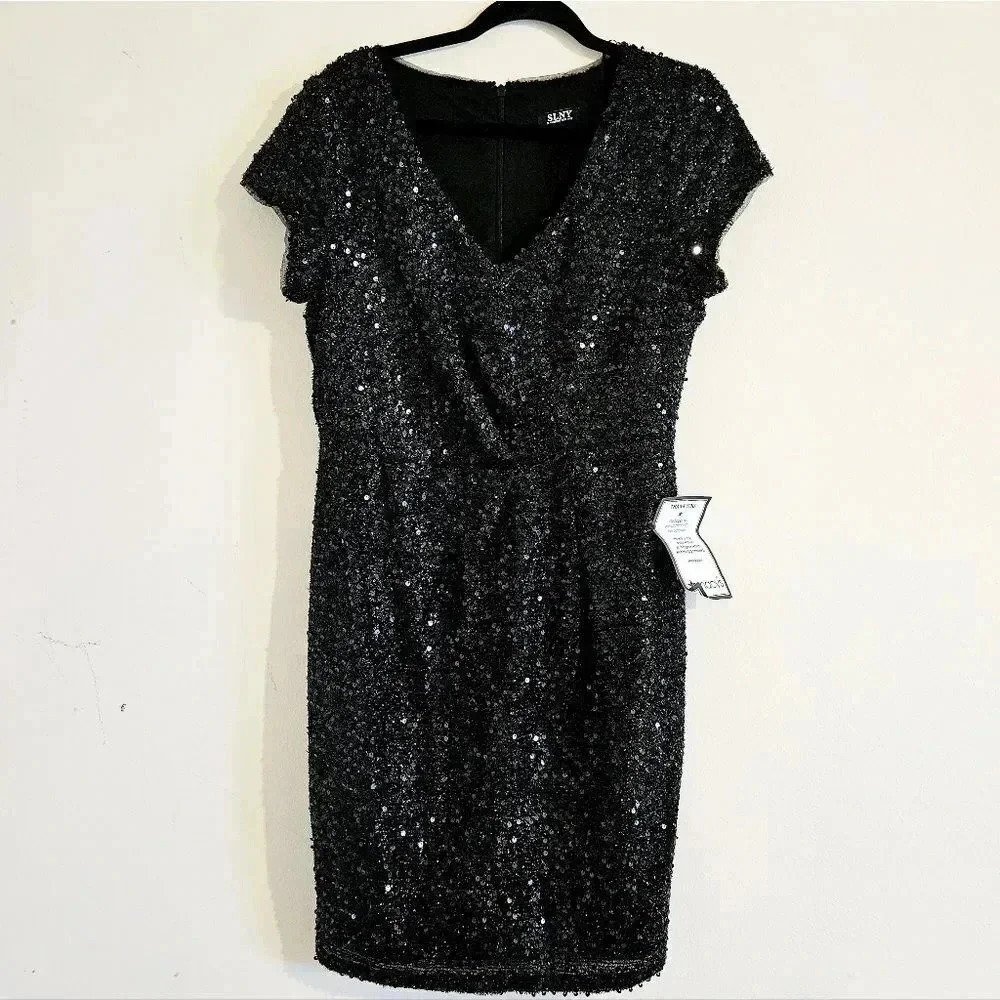 SLNY Sequined Dress